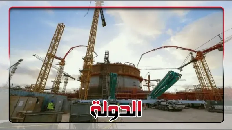 اكتمال الصبة الخرسانية لمبنى وعاء الاحتواء الداخلي بمبنى المفاعل بالوحدة النووية الثانية