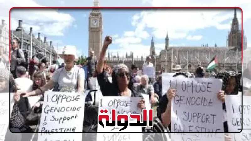 اعتقال 50 متظاهرا شاركوا فى احتجاج رفضا لحظر حركة 'فلسطين أكشن' بلندن