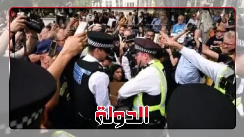 اعتقال العشرات بلندن أثناء احتجاج على حظر 'العمل من أجل فلسطين'