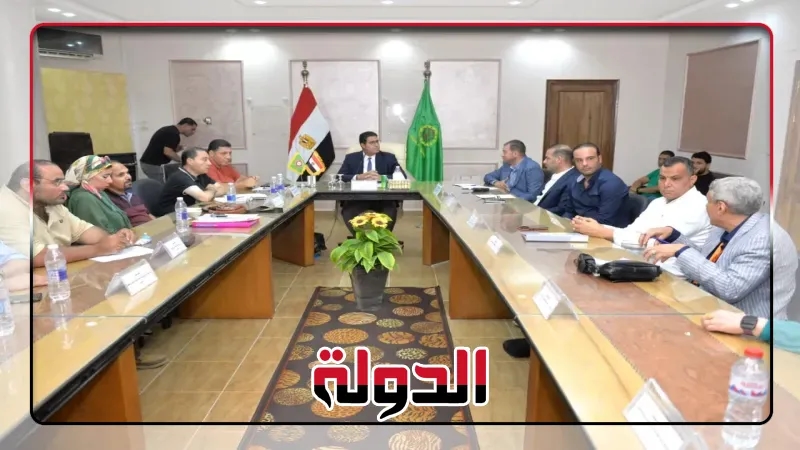 نائب محافظ الدقهلية يترأس اجتماع متابعة أعمال المنطقة الصناعية بجمصة