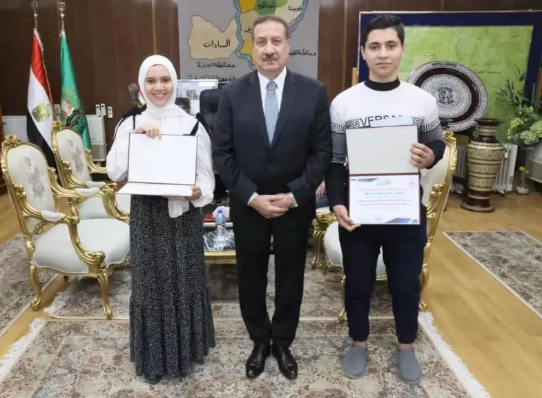 محافظ المنوفية يكرم الفائزين بالمركز الأول والثاني على مستوى الجمهورية في مسابقة وزارة التربية والتعليم لحفظ القرآن الكريم
