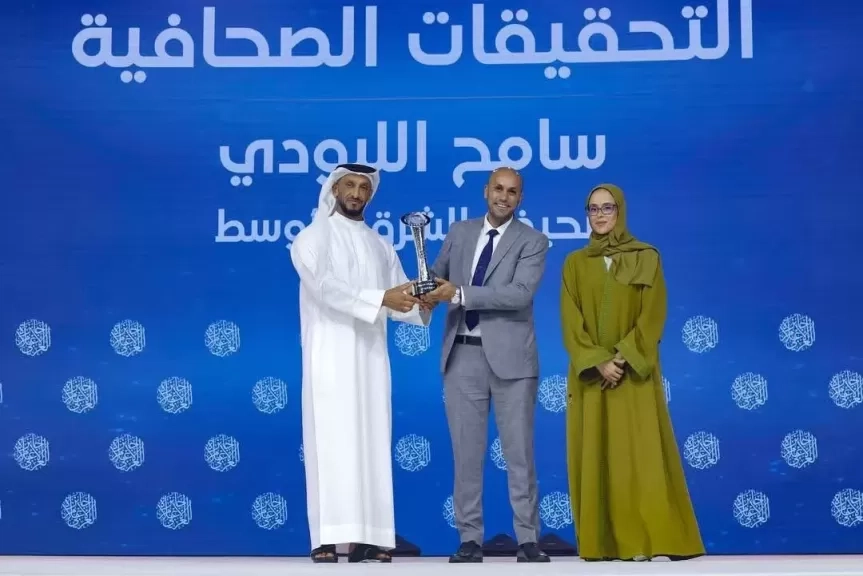 فوز «اللبودي» الأستاذ بكلية اللغات والترجمة جامعة الأزهر بجائزة دبي للصحافة العربية