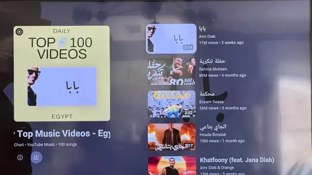 عادل حقي يعلن تصدر 'بابا ' بقائمة أفضل ١٠٠ فيديو يوميً على موقع 'يوتيوب'