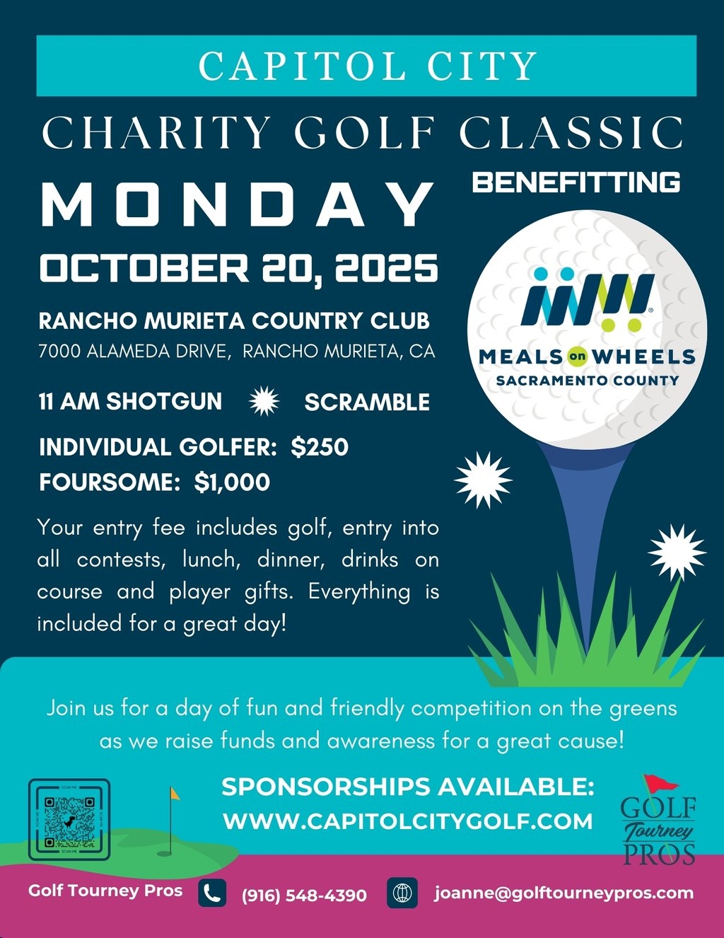 Capitol City Charity Golf Classic Benefitting Meals on Wheels Sacramento County