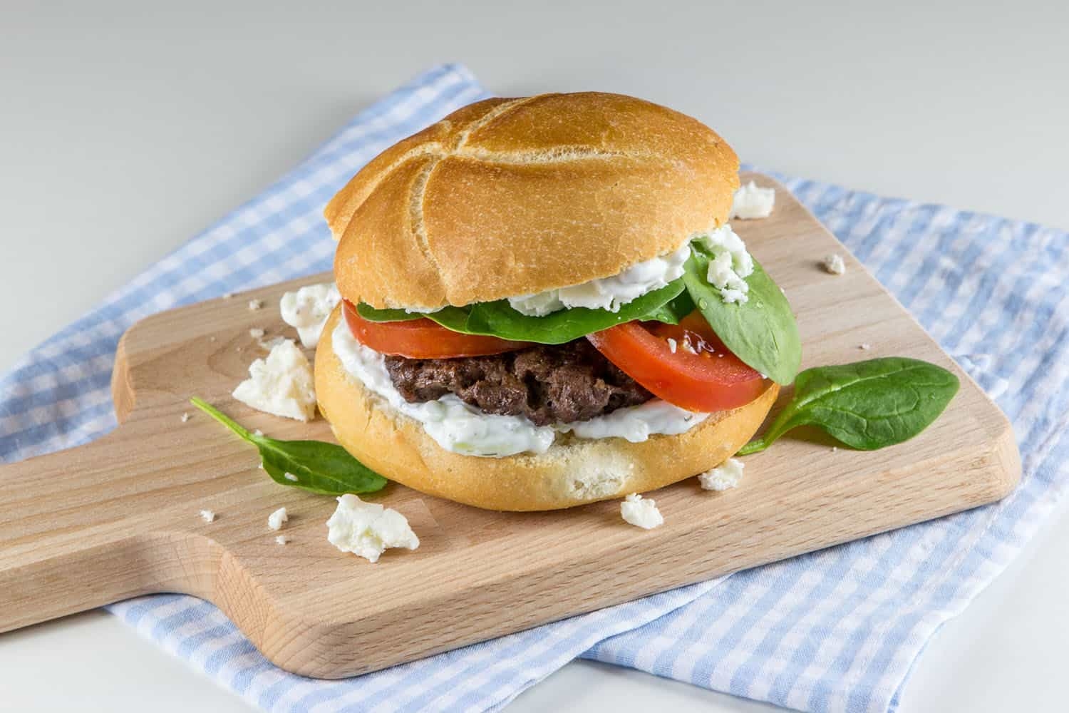 Recipe of the Day: Beef Burger with Whipped Feta