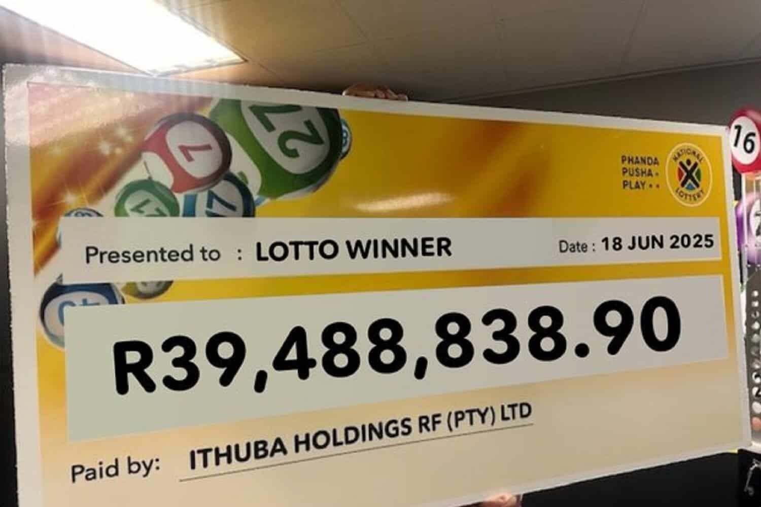 Woman wins R38 million, with another R39 million yet to be claimed