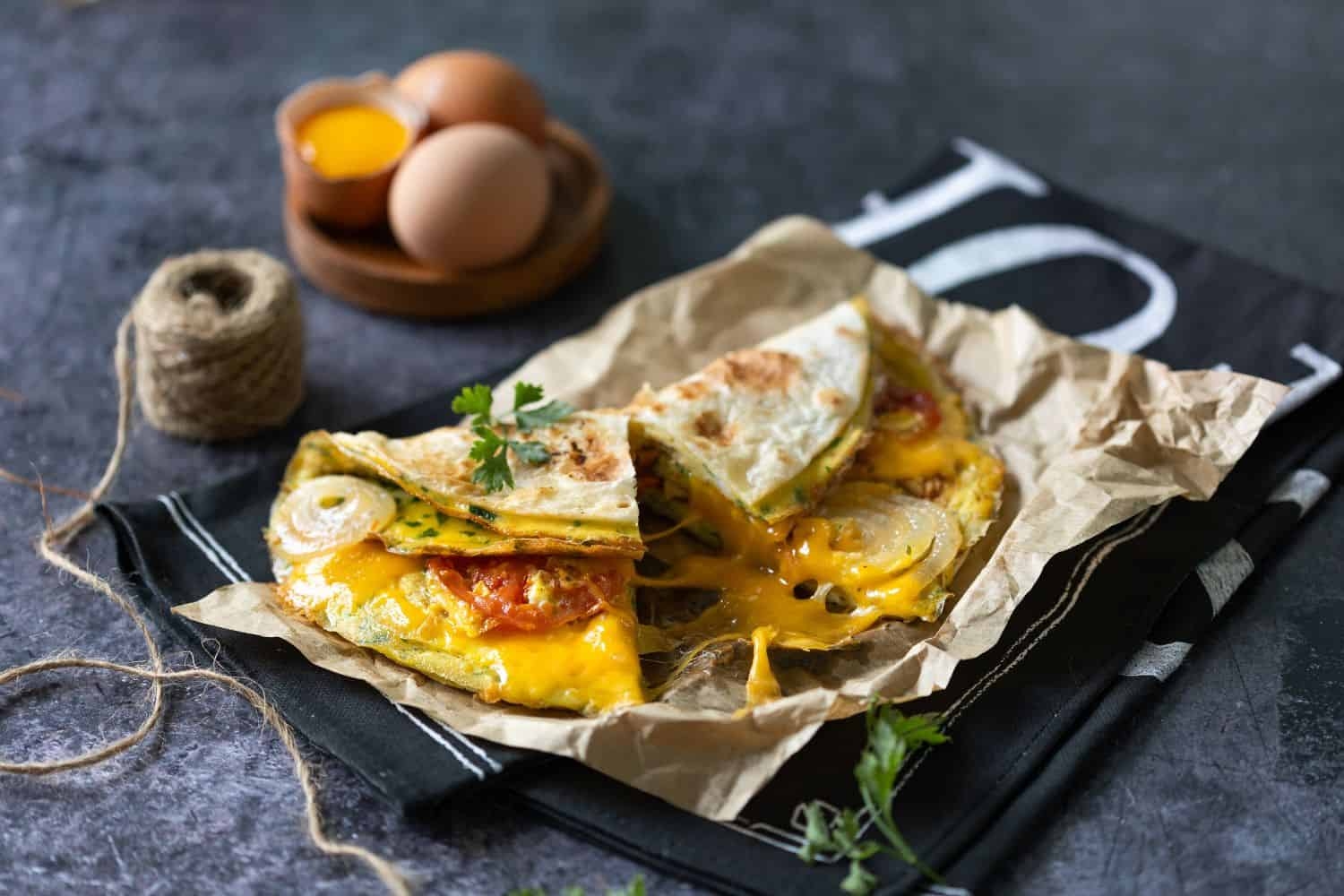 Recipe of the day: Tomato and cheese fold-over omelette wrap