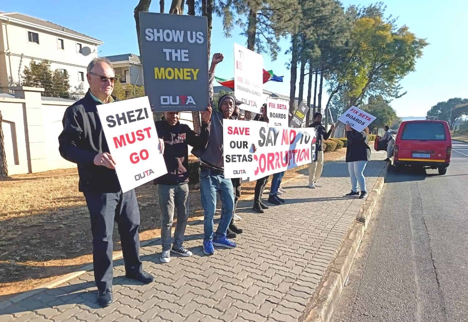 ‘The public deserves better': Outa and Ceta trade barbs after protest