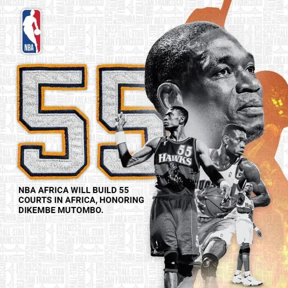NBA إفريقيا تطلق جائزة 'ديكمبي موتومبو' الإنسانية السنوية وتتبرع بـ 55 ملعبًا في إفريقيا