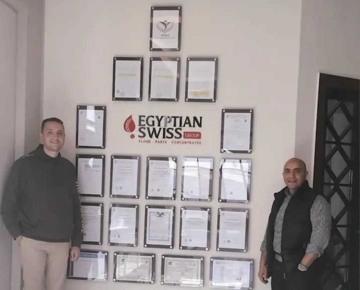 المصرية السويسرية للمكرونة والطحن والمركزات تحصل على 5 شهادات جودة عالمية جديدة