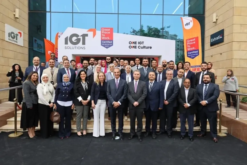 'طلعت' يفتتح مقر شركة IGT Solutions العالمية الرائدة فى مجال خدمات التعهيد فى المنطقة التكنولوجية بالمعادى