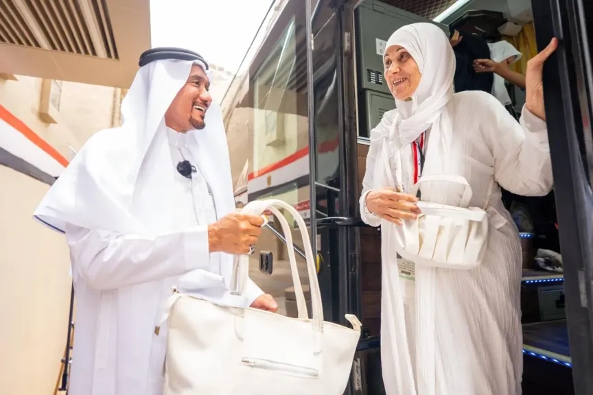 «الماسية» تستقبل 1300 حاج من بعثة التضامن الاجتماعي في مكة المكرمة