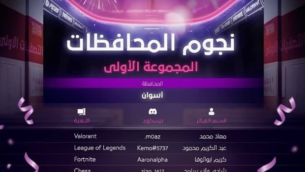 تعرف على كيفية التقديم لمسابقة"دورى أبطال نجوم المدارس للألعاب الإلكترونيةSSGL"بتعليم أسوان