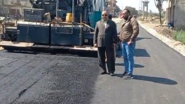 بتكلفة 34 مليون جنيه.. رصف طريق ديرب نجم / ميت غمر