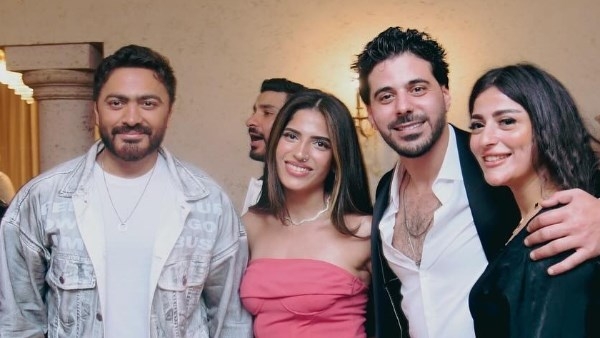 بحضور تامر حسني ..صور من خطبة المونتير عمرو عاكف