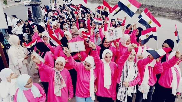 مسيرة مشي لفتيات ريحانة بالغربية تزامناً مع احتفالات تحرير سيناء