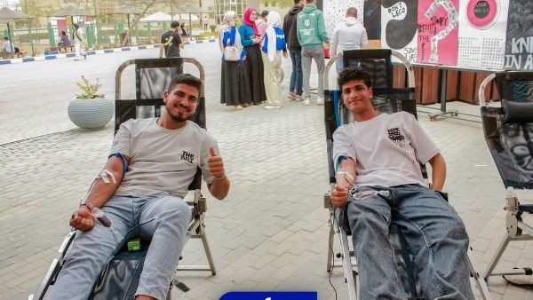 اتحاد طلاب صيدلة الجامعة المصرية الروسية ينظم حملة للتبرع بالدم
