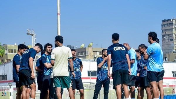 رفع الحمل البدني للاعبين في مران الزمالك اليوم