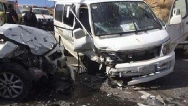 إصابة 7 أشخاص فى حادث تصادم بين سيارتين بالقليوبية
