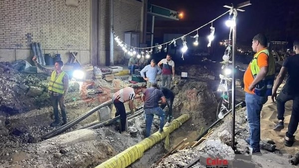 حتى الفجر.. أعمال مُكثفة بمحطة محولات جسر الذهب لإعادة التيار الكهربائي كاملاً للجيزة
