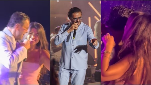 وشوشها على المسرح.. راغب علامة يرقص مع معجبة في لبنان بعد أزمة نقابة الموسيقيين