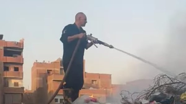 إنقاذ مقابر الحوامدية.. الحماية المدنية تسيطر على حريق بجوارها