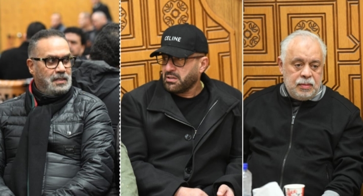 أحمد السقا وأشرف زكي وجمال العدل ونجوم الفن في عزاء شقيق المنتج أحمد السبكي