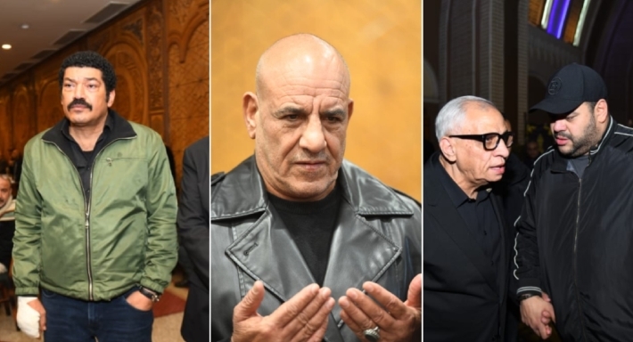 محمد لطفي وباسم سمرة ومحمد ممدوح والنجوم في عزاء شقيق المنتج أحمد السبكي