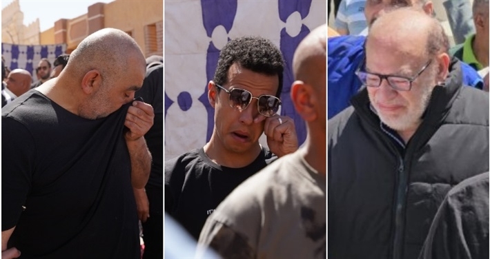 بكاء طه دسوقي ومحسن منصور وصلاح عبد الله في وداع سليمان عيد
