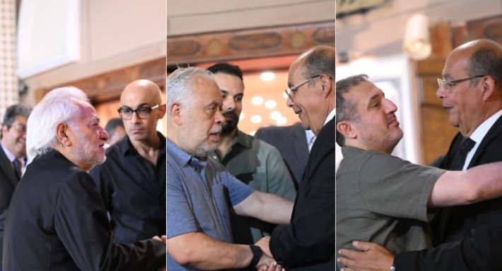 أشرف زكي وسامح الصريطي وشريف مدكور من بينهم ... مشاهير الإعلام والفن والسياسة في عزاء زوجة الإعلامي محمد مصطفى شردي