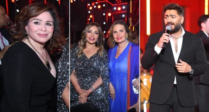 يسرا وليلى علوي وإلهام شاهين وتامر حسني من بينهم … النجوم في حفل خطوبة ابنة رجل الأعمال باسل سماقية