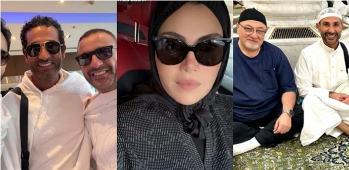 أحمد السقا وريهام حجاج وماجد المصري وأحمد سعد وعمرو سعد في الحج