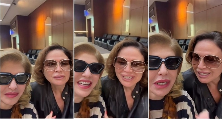 إلهام شاهين تعود إلى القاهرة بعد أيام من إغلاق المجال الجوي بالعراق