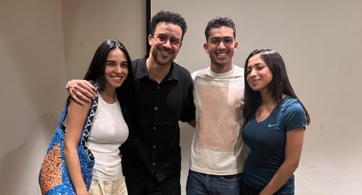 أحمد داود وسلمى أبو ضيف من أول يوم تصوير فيلم "إذما"