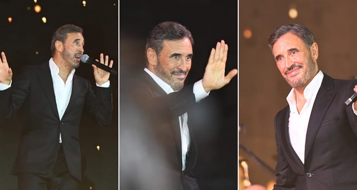 لميس الحديدي وفيفي عبده وعصام الحضري في حفل كاظم الساهر بالعلمين الجديدة