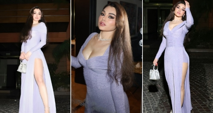 #شرطة_الموضة: هيفاء وهبي بفستان من  Elisabetta Franchi بفتحة جانبية طويلة في أحدث ظهور