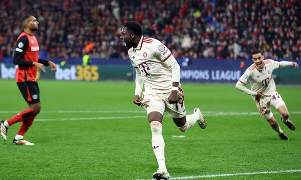 هدف بايرن ميونيخ الثاني في شباك ليفركوزن - ألفونسو ديفيز (دوري أبطال أوروبا)
