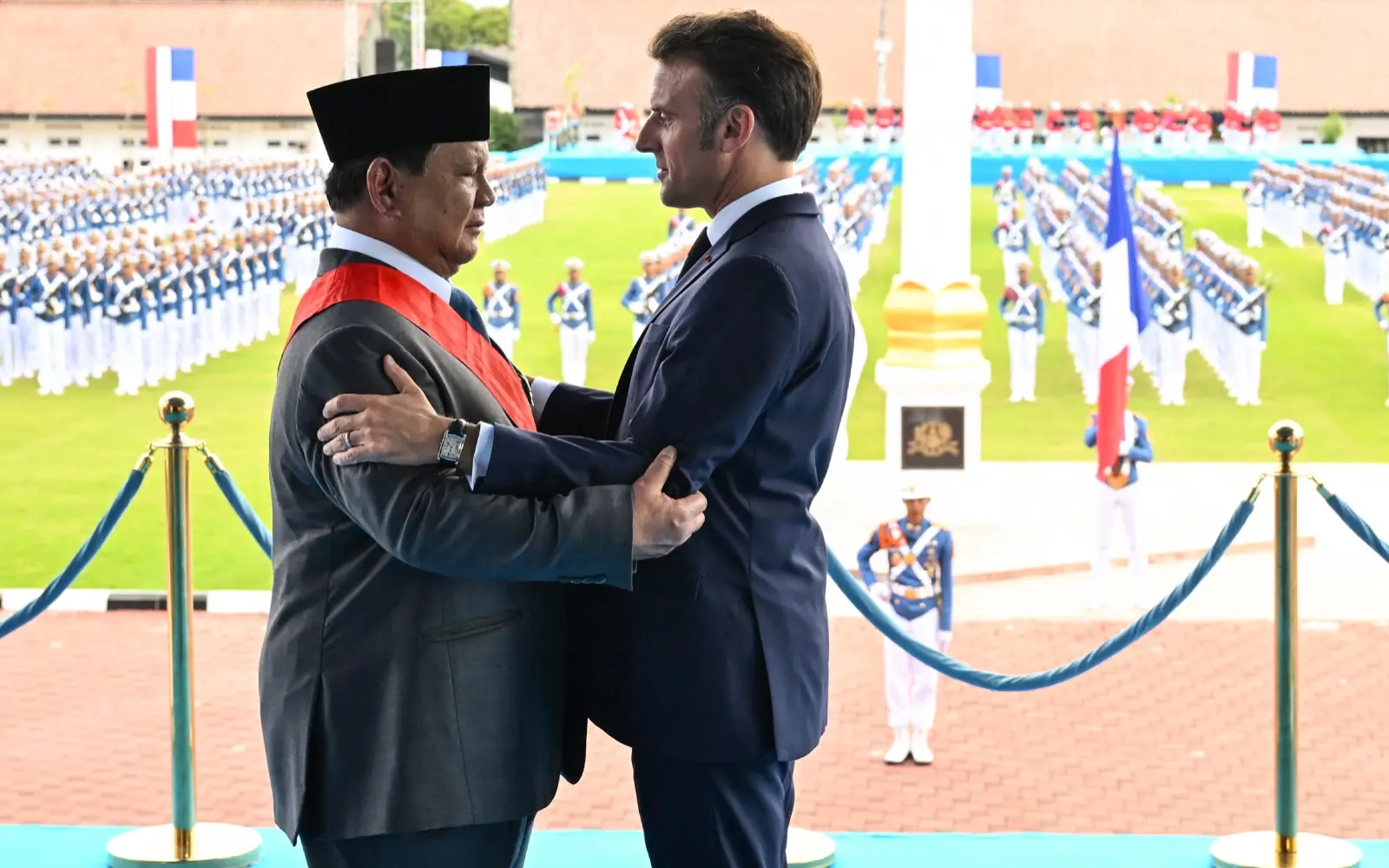 Macron decorates Indonesian leader with top French award