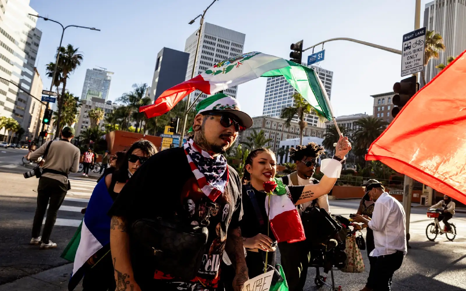 Photographer shot in face with rubber bullet at LA protest
