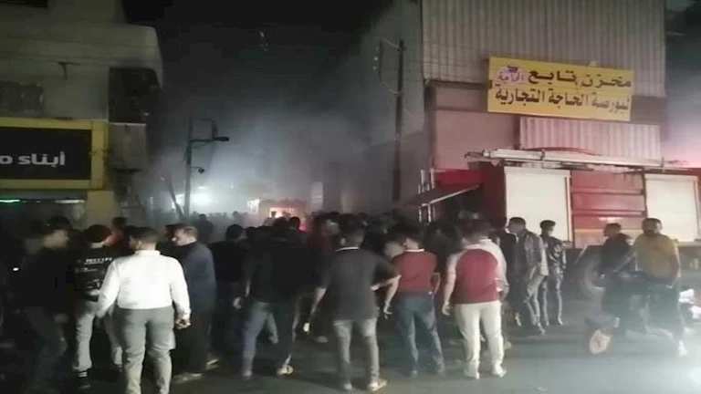 لحظات الرعب في انفجار أنبوبة فريون داخل مركز صيانة بإمبابة