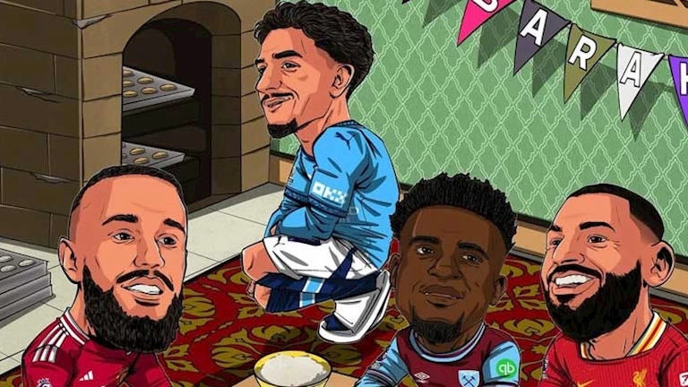 'صلاح ومرموش".. حساب الدوري الإنجليزي يحتفل بعيد الفطر على طريقة كرتونية