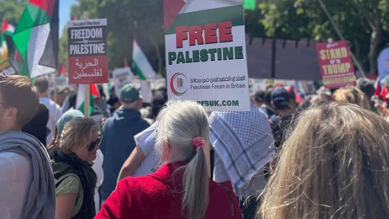 مظاهرات حاشدة في لندن دعمًا لفلسطين (صور+فيديو)
