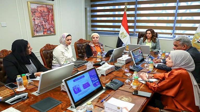 وزيرة التنمية المحلية تبحث مع وفد حياة كريمة التعاون المشترك
