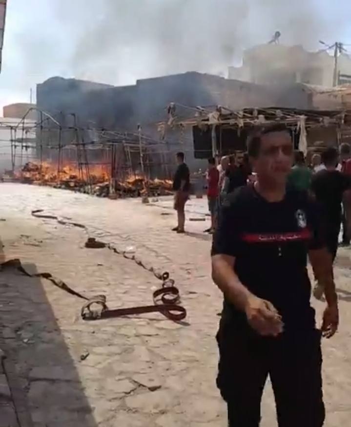 مدنين: إخماد حريق اندلع بسوق الملابس المستعملة