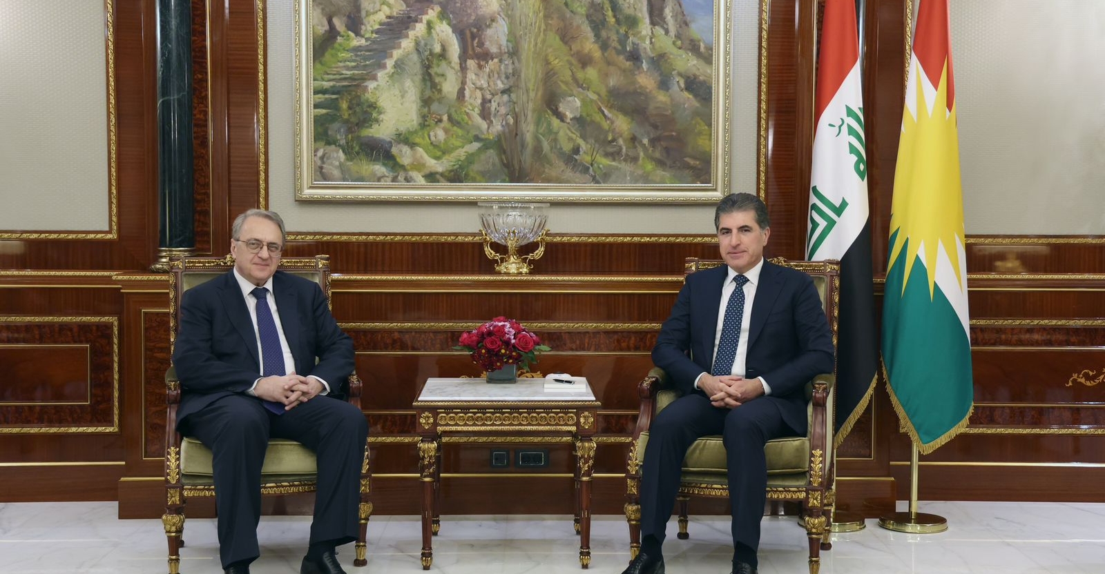 President Barzani, Russia's Bogdanov push for stronger energy and security ties