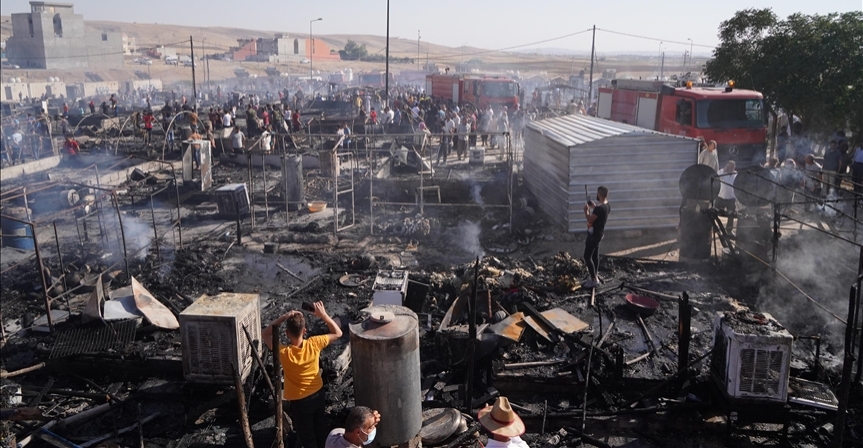 Fire engulfs IDPs tents in Duhok's Khanke camp, injuring several