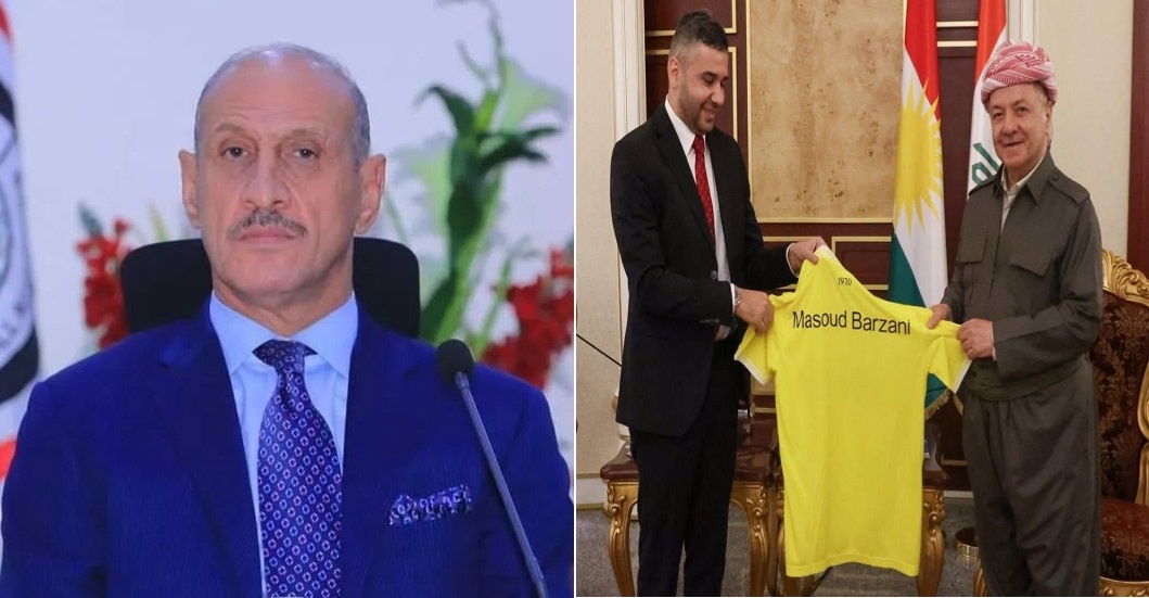درجال يثمن جهود مسعود بارزاني بعد تكريمه نادي دهوك