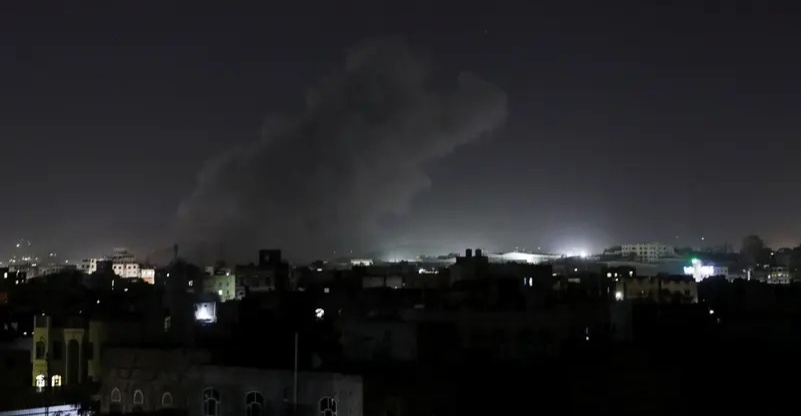 US strikes slam Houthi positions, explosions rock Sanaa