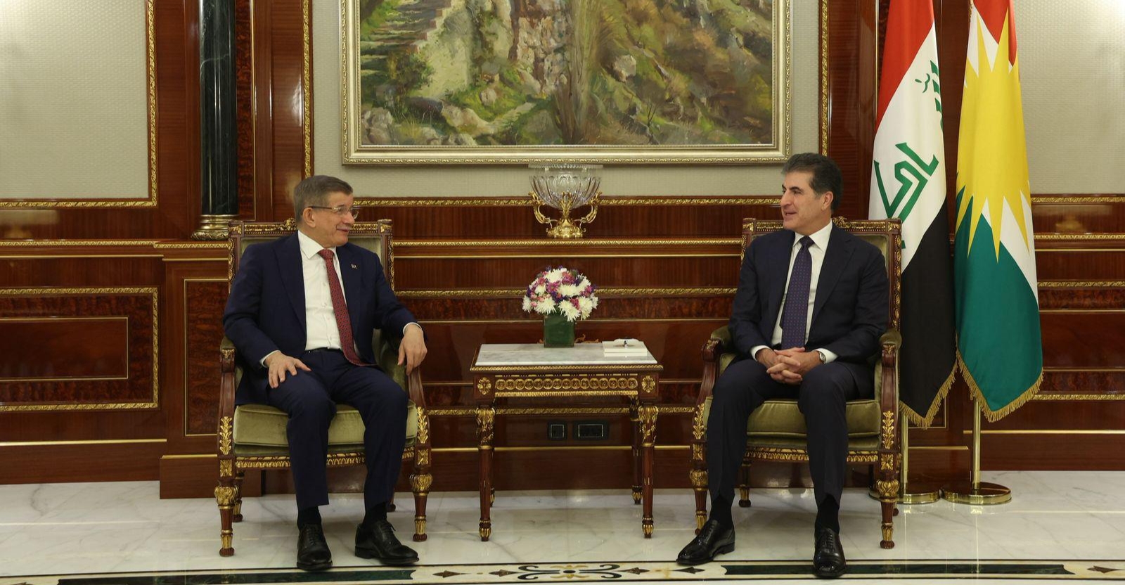 President Barzani with ex-Turkiye PM: Kurdistan ready to broker peace
