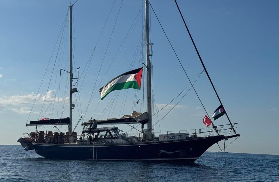 Israeli Navy confronts Gaza-bound aid ship 'Madeleine'